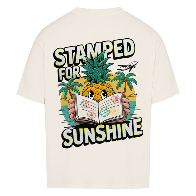 Stamped for Sunshine Oversized T-Shirt - Tropisches Design auf 380 GSM Stoff
