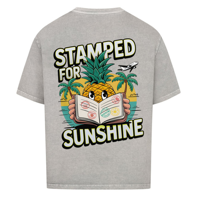 Stamped for Sunshine Oversized T-Shirt - Tropisches Design auf 380 GSM Stoff