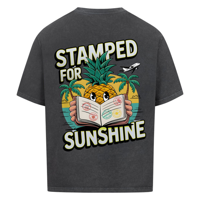 Stamped for Sunshine Oversized T-Shirt - Tropisches Design auf 380 GSM Stoff