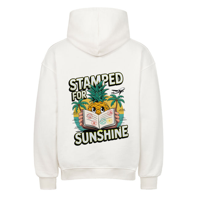Stamped for Sunshine Oversized Hoodie - Tropisches Design auf 380 GSM Stoff