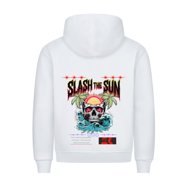 Slash the Sun Hoodie – Rebellisches Totenkopf-Design | TeeTreeTrendz