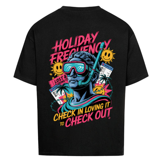 Holiday Frequency Oversized T-Shirt - Retro Urlaubsdesign | TeeTreeTrendz