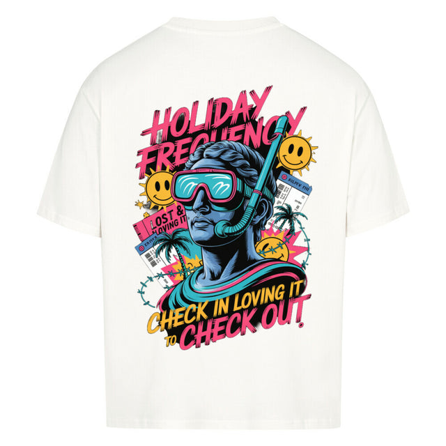 Holiday Frequency Oversized T-Shirt - Retro Urlaubsdesign | TeeTreeTrendz