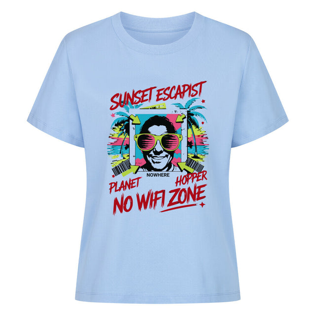 Sunset Escapist Damen T-Shirt aus Bio-Baumwolle mit Retro-Print | TeeTreeTrendz