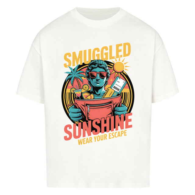 Smuggled Sunshine Oversized T-Shirt with Retro Tropical Design – TeeTreeTrendz