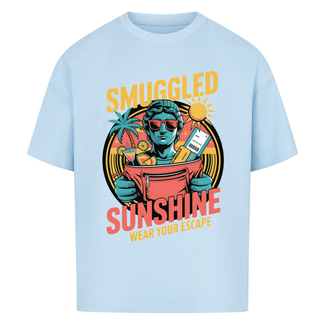 Smuggled Sunshine Oversized T-Shirt with Retro Tropical Design – TeeTreeTrendz