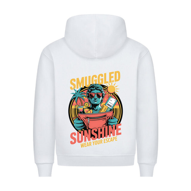 Smuggled Sunshine Premium Hoodie with Retro Tropical Design – TeeTreeTrendz