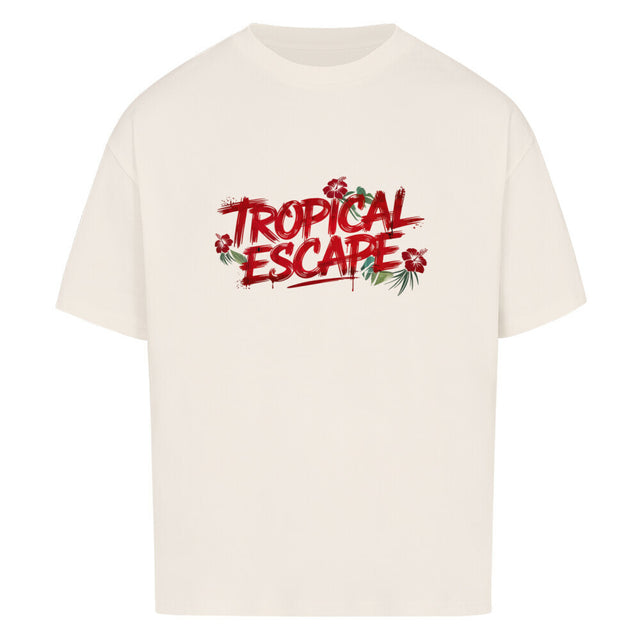 Tropical Escape Oversized Männer T-Shirt with Hibiskus Design – TeeTreeTrendz