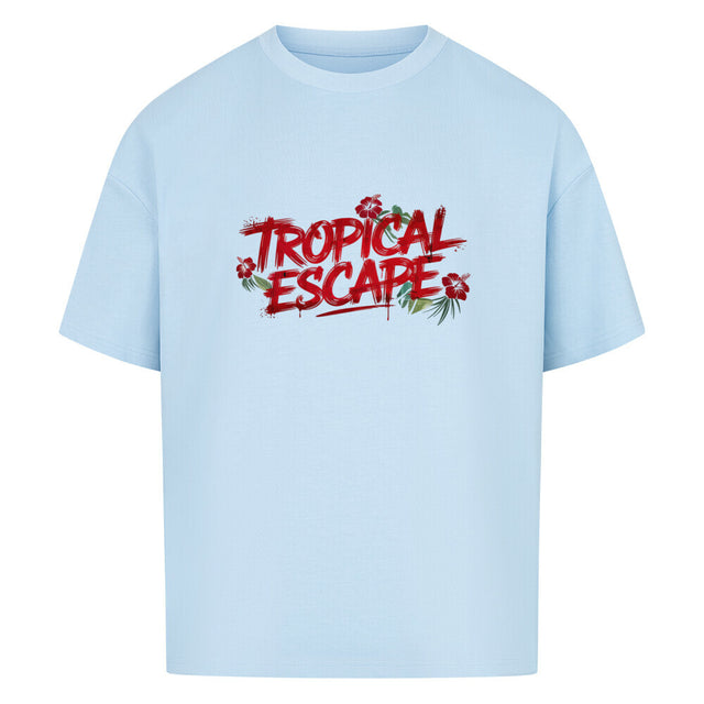 Tropical Escape Oversized Männer T-Shirt with Hibiskus Design – TeeTreeTrendz
