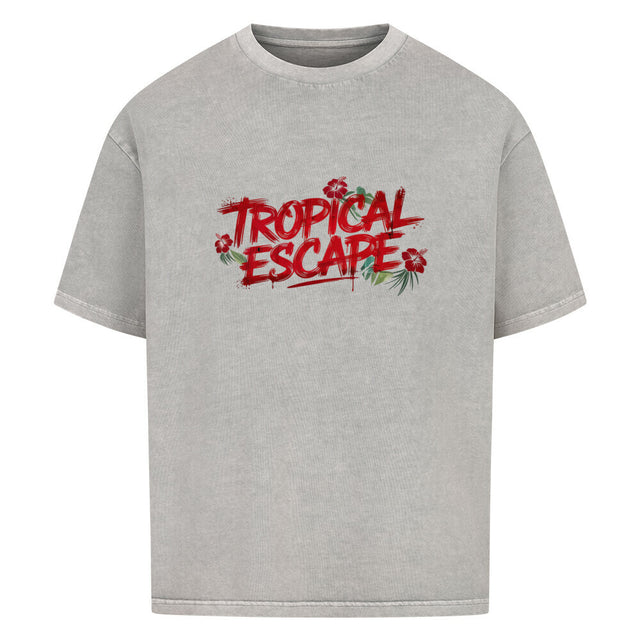 Tropical Escape Oversized Männer T-Shirt with Hibiskus Design – TeeTreeTrendz