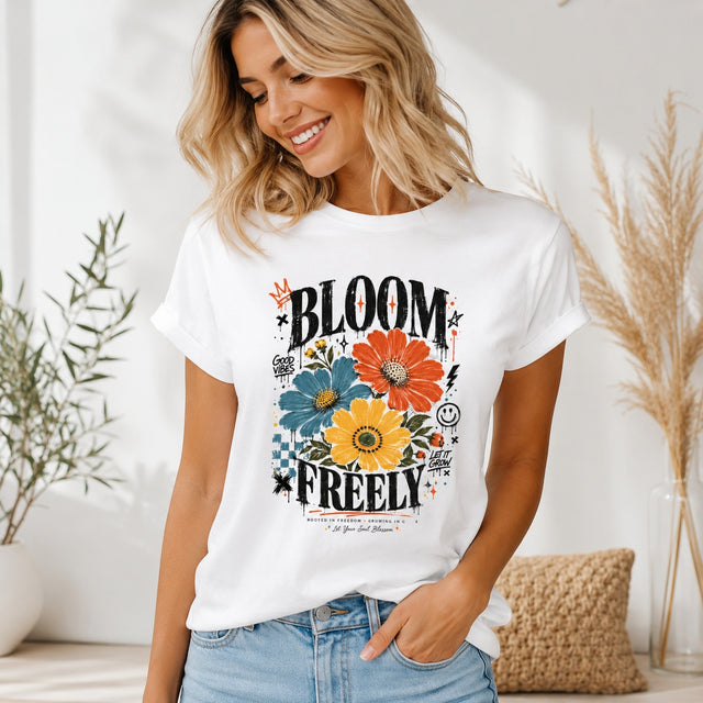 Premium Shirt Frauen Bloom Freely