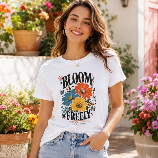 Premium Shirt Frauen Bloom Freely