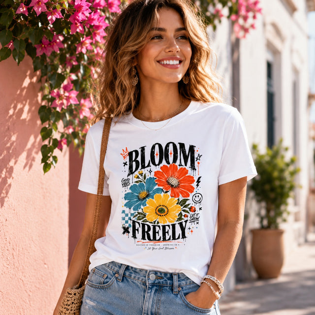 Premium Shirt Frauen Bloom Freely