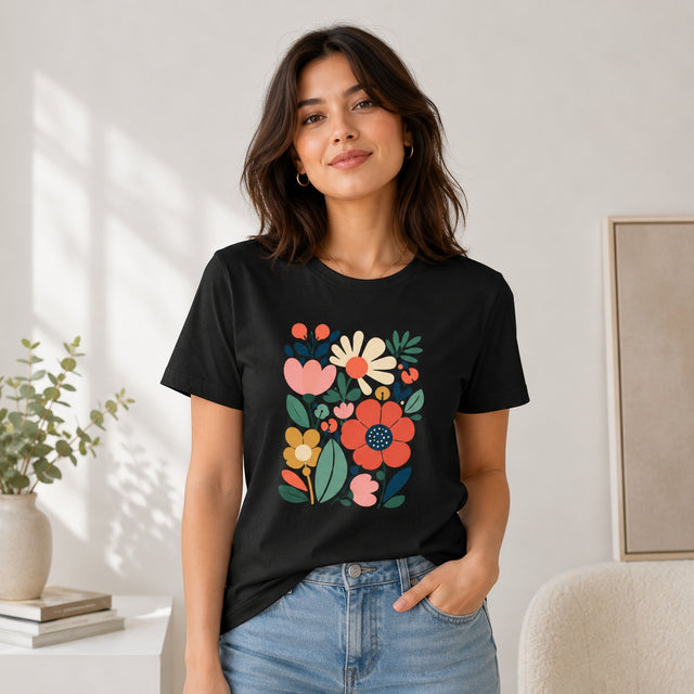 Frauen Blumen Retro Shirt