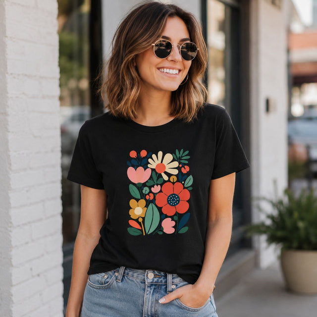 Frauen Blumen Retro Shirt