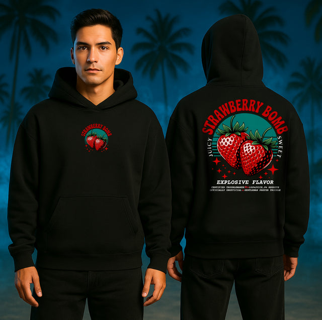 Oversized Hoodie Strawberry Bomb