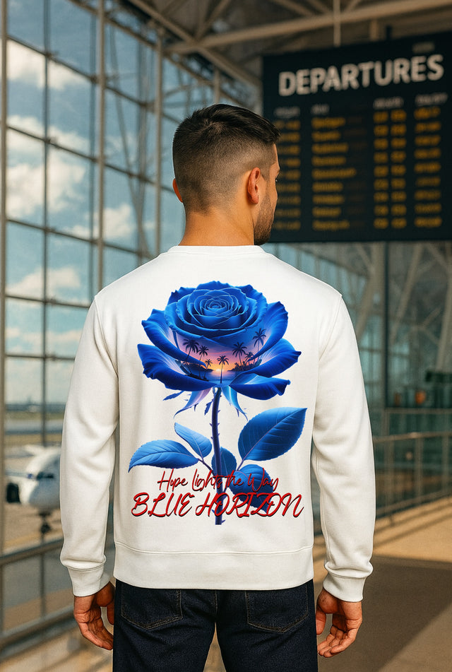 Premium Sweatshirt Blue Horizon Flower