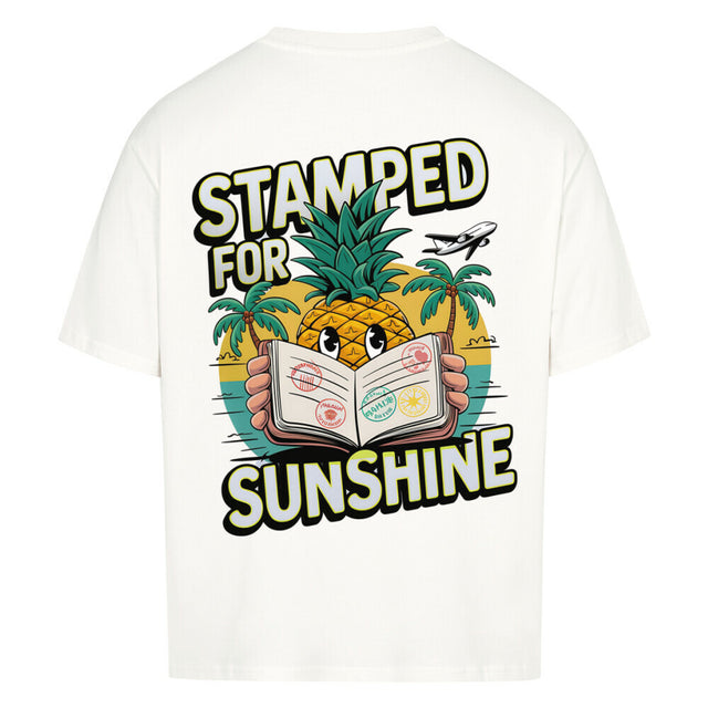 Stamped for Sunshine Oversized T-Shirt - Tropisches Design auf 380 GSM Stoff