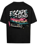 Oversized T-Shirt ‚Escape the Grind‘ mit Retro-Print