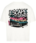 Oversized T-Shirt ‚Escape the Grind‘ mit Retro-Print