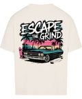 Oversized T-Shirt ‚Escape the Grind‘ mit Retro-Print
