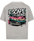 Oversized T-Shirt ‚Escape the Grind‘ mit Retro-Print