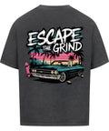 Oversized T-Shirt ‚Escape the Grind‘ mit Retro-Print