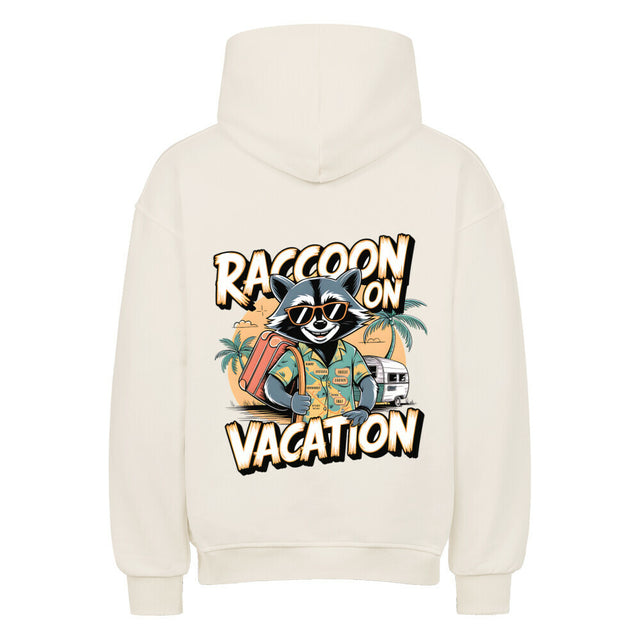 Raccoon on Vacation Hoodie - Humorvolles Urlaubsdesign | TeeTreeTrendz