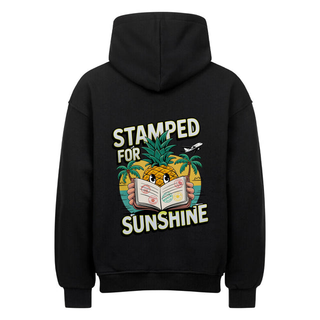 Stamped for Sunshine Oversized Hoodie - Tropisches Design auf 380 GSM Stoff