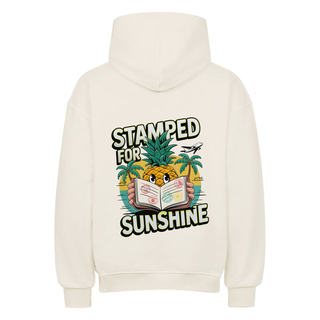 Stamped for Sunshine Oversized Hoodie - Tropisches Design auf 380 GSM Stoff