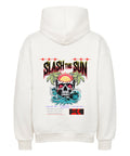 Slash the Sun Oversized Hoodie - Totenkopf mit Wellen-Design | TeeTreeTrendz