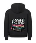 Escape the Grind Premium Hoodie mit Retro-Print und Oldtimer