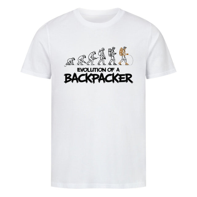 Evolution of a Backpacker Unisex Shirt - Bio-Baumwolle mit Reise-Witz| TeeTreeTrendz