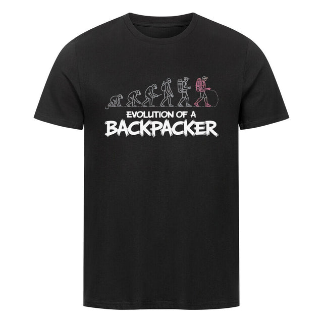 Evolution of a Backpacker Unisex Shirt - Bio-Baumwolle mit Reise-Witz| TeeTreeTrendz