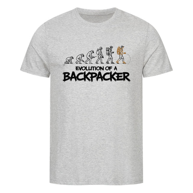 Evolution of a Backpacker Unisex Shirt - Bio-Baumwolle mit Reise-Witz| TeeTreeTrendz