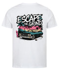 Escape the Grind Unisex T-Shirt mit Oldtimer & Palmen