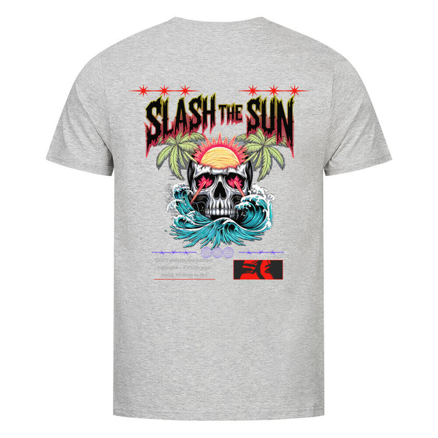 Slash the Sun Unisex T-Shirt – Rebellisches Totenkopf-Design | TeeTreeTrendz
