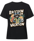 Raccoon on Vacation Damen T-Shirt- Humorvolles Urlaubsdesign | TeeTreeTrendz