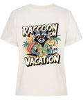 Raccoon on Vacation Damen T-Shirt- Humorvolles Urlaubsdesign | TeeTreeTrendz