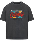 Getaway Oversized T-Shirt mit Globus-Print und dem Motto „Chase Moments Not Things“ – extra weich, nachhaltig & ideal für Reise, Alltag und Freizeit