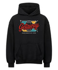 Getaway Premium Hoodie mit Globus-Print | Oversized Streetwear