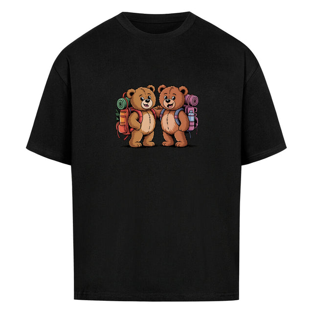 Oversized „TeddyTravel“ T-Shirt von TeeTreeTrendz mit abenteuerlichem Teddybären-Design und 100% weicher Baumwolle