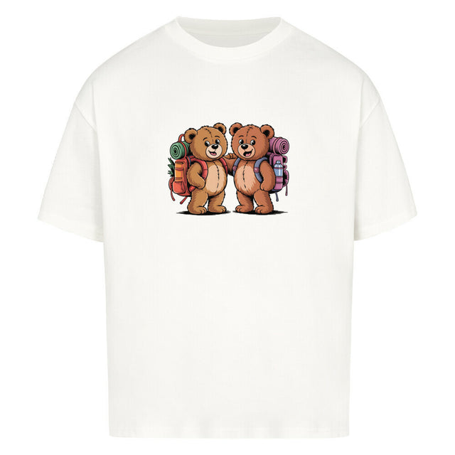 Oversized „TeddyTravel“ T-Shirt von TeeTreeTrendz mit abenteuerlichem Teddybären-Design und 100% weicher Baumwolle