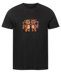 Unisex „TeddyTravel“ T-Shirt von TeeTreeTrendz mit nachhaltigem Teddybären-Abenteuer-Print, bunten Rucksäcken und 100% gekämmter Bio-Baumwolle