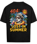 404 Lost in Summer Oversized T-Shirt – Lässiges Premium T-Shirt für den Sommer mit tropischem Print