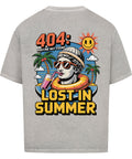 404 Lost in Summer Oversized T-Shirt – Lässiges Premium T-Shirt für den Sommer mit tropischem Print