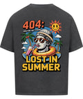 404 Lost in Summer Oversized T-Shirt – Lässiges Premium T-Shirt für den Sommer mit tropischem Print