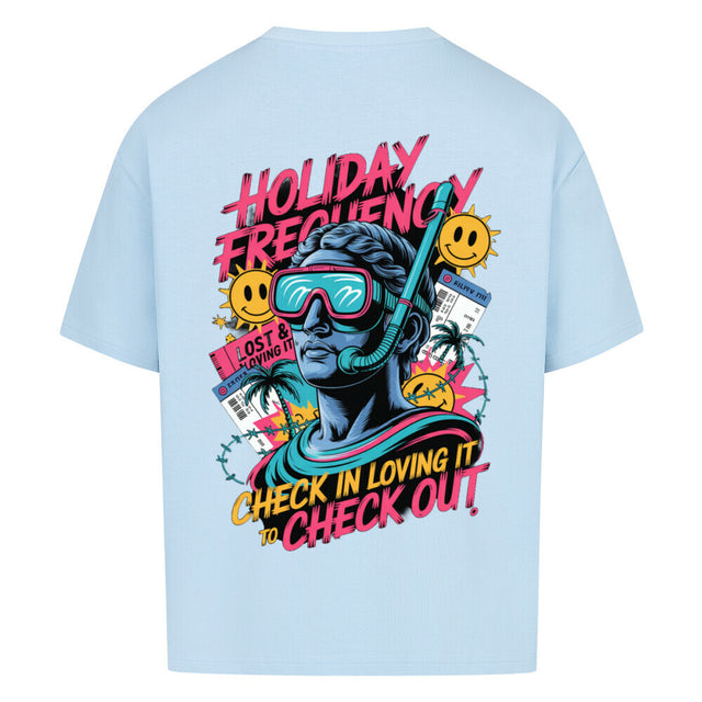 Holiday Frequency Oversized T-Shirt - Retro Urlaubsdesign | TeeTreeTrendz
