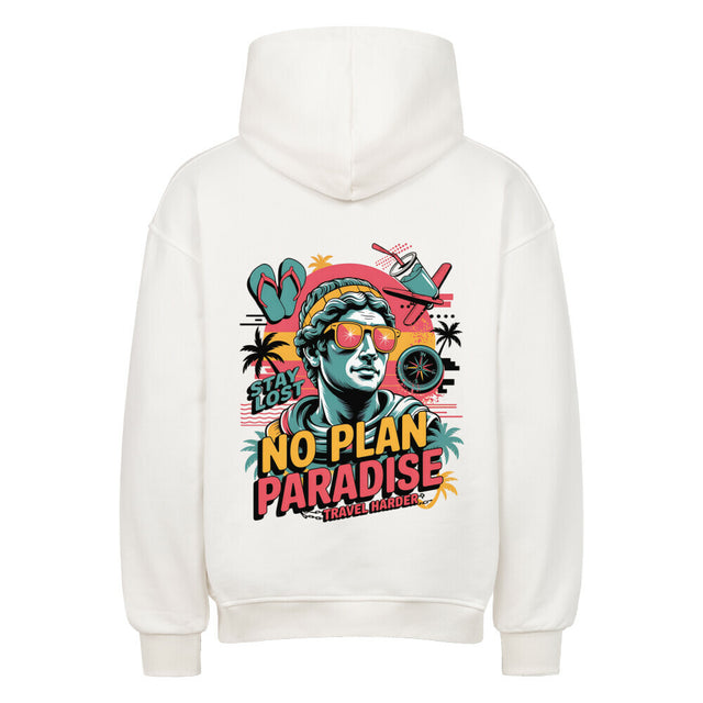 No Plan Paradise Oversized Hoodie mit Tropenprint | TeeTreeTrendz