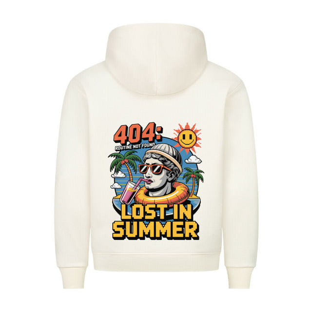 Premium Hoodie ‚404 Lost in Summer‘ mit tropischem Design| TeeTreeTrendz